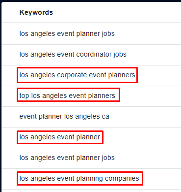 Local Keywords