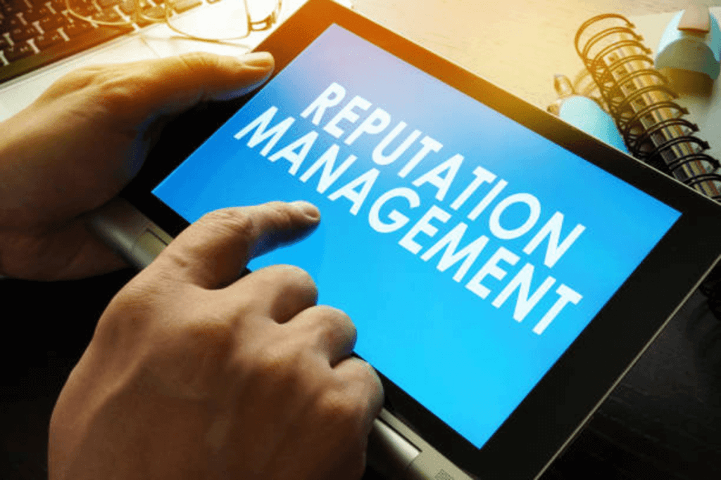 reputation management written on tablet